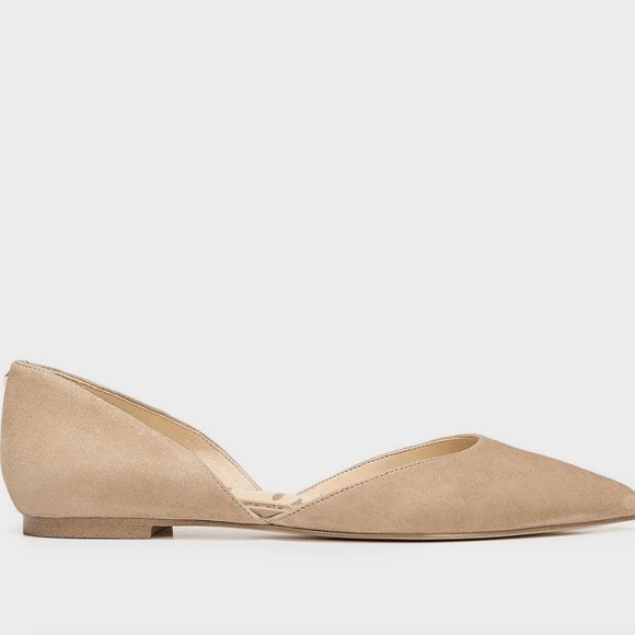 Sam Edelman Rodney D'Orsay Flats in Oatmeal Suede - Picture 2 of 5